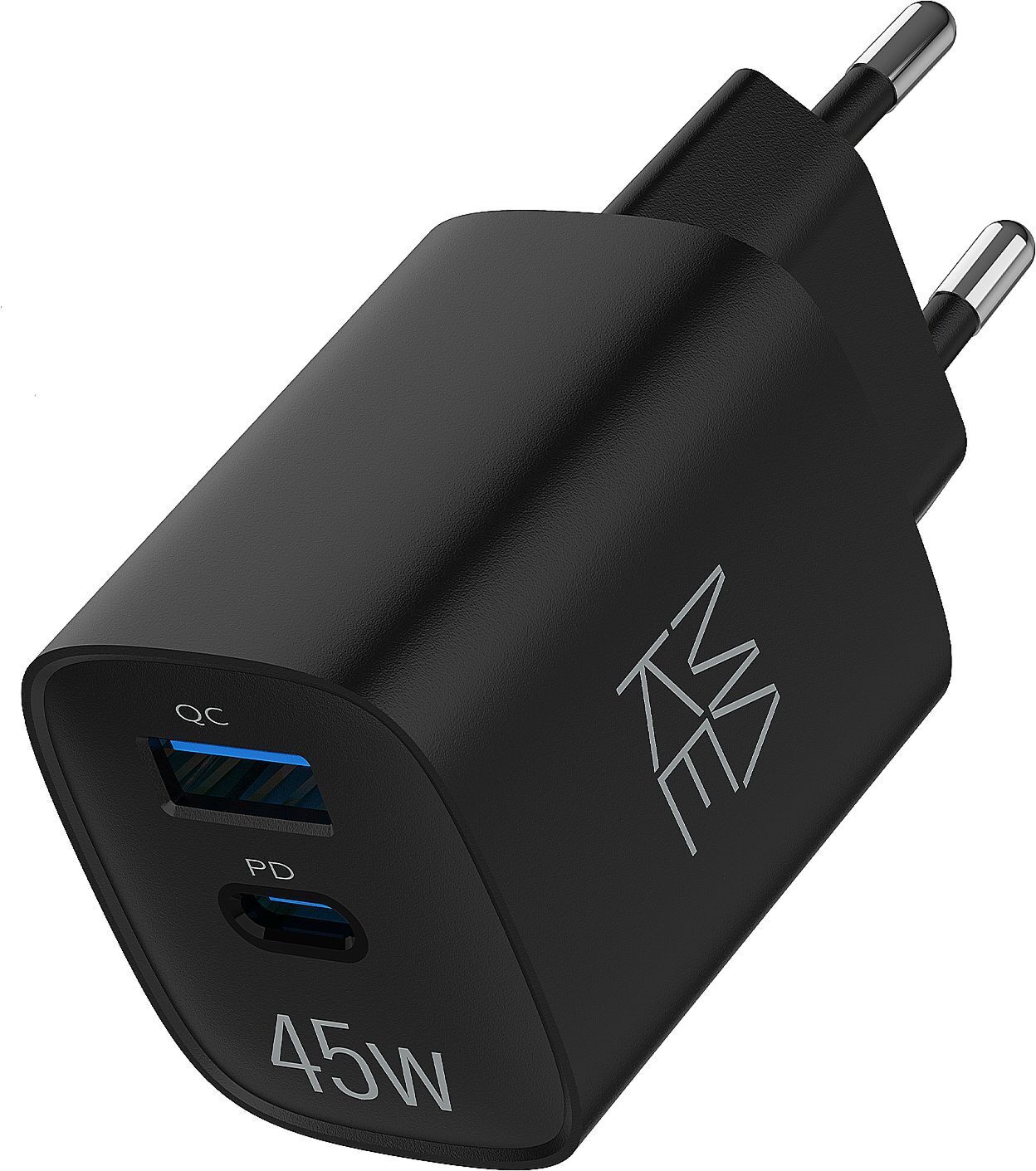 Зарядний пристрій MakeFuture 45W GaN PD + QC3.0 Black (MCW-4521GBK) фото1