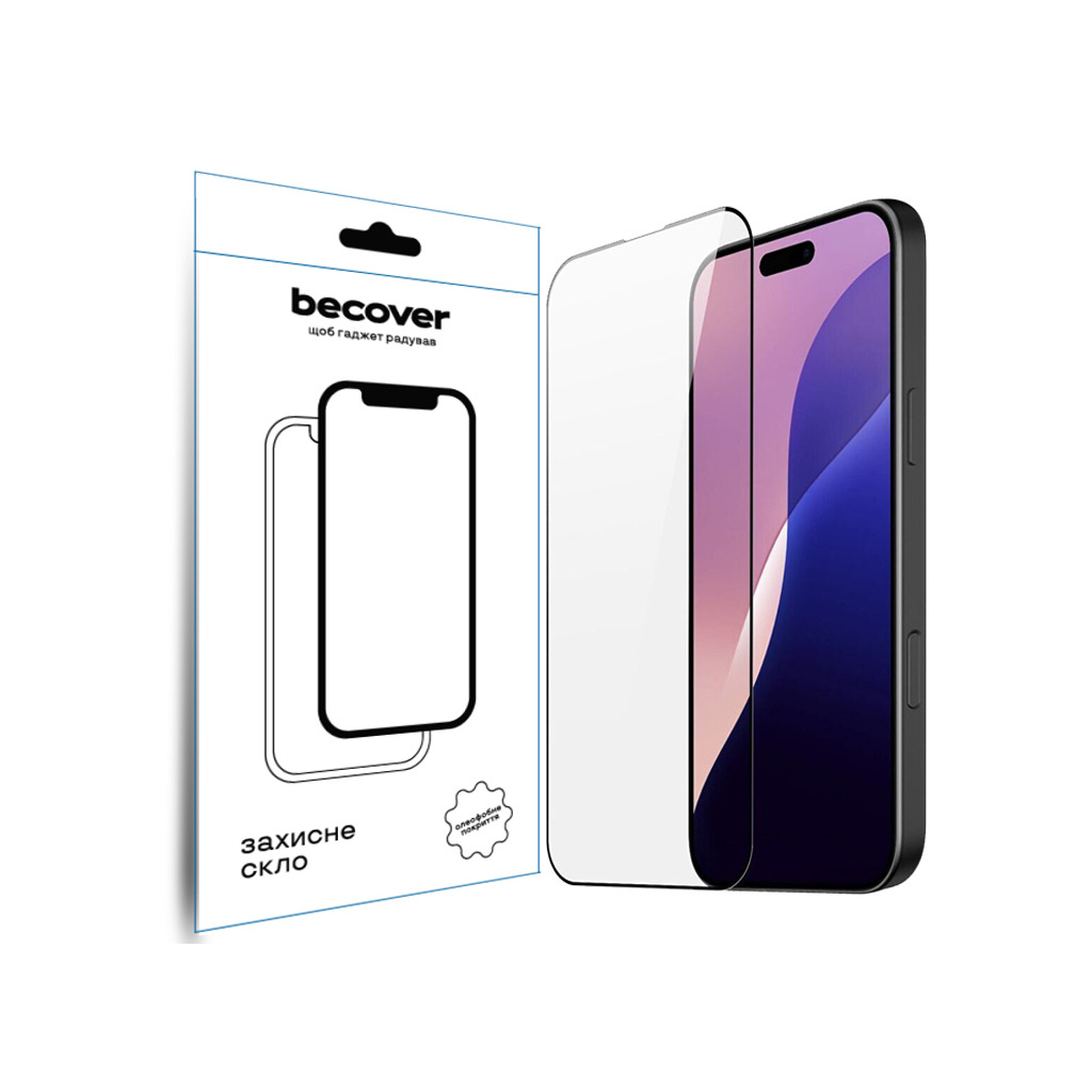 Защитное стекло BeCover для Apple iPhone 16 Pro Max Black (712125) фото1