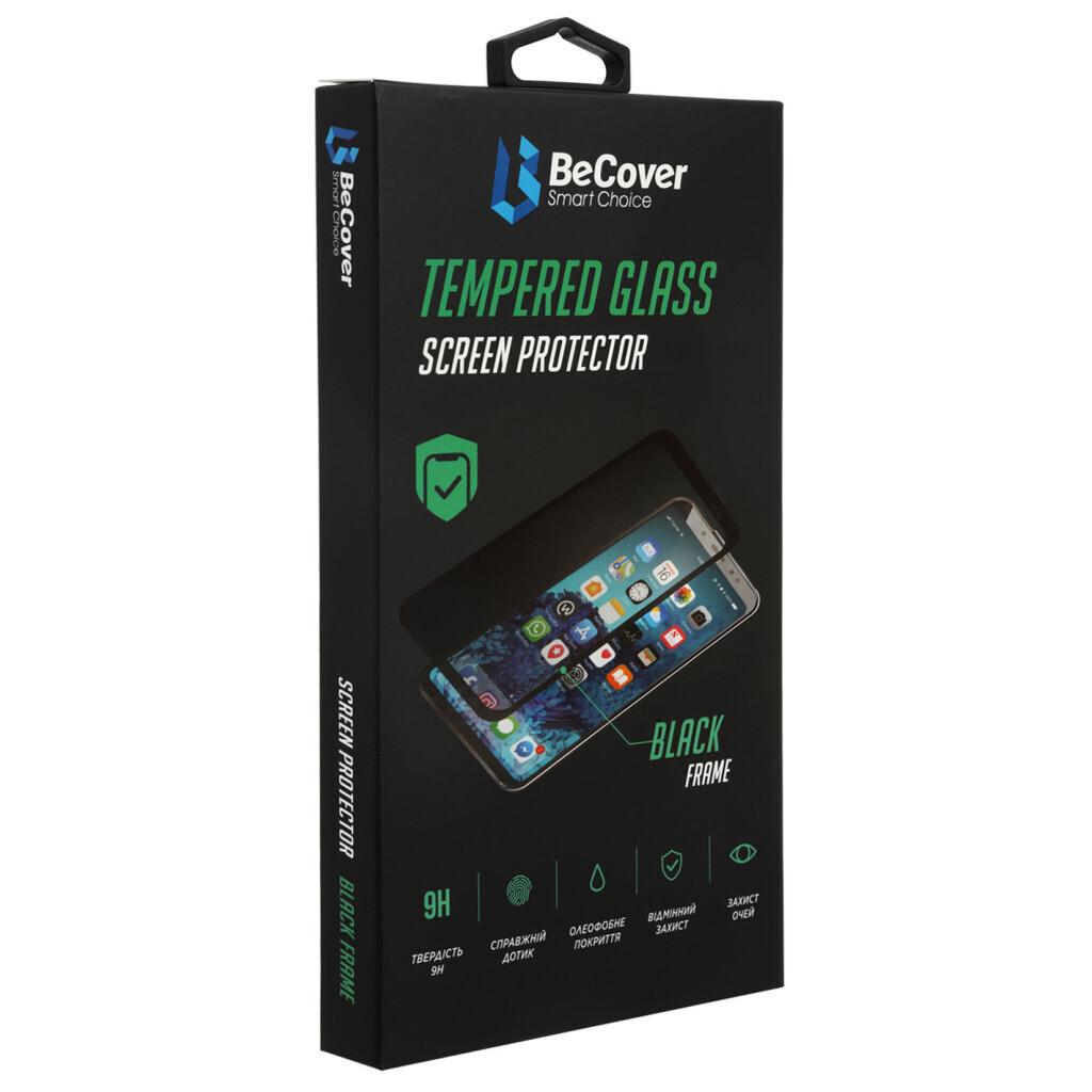 Защитное стекло BeCover для Apple iPhone 13/13 Pro Black (706663) фото1