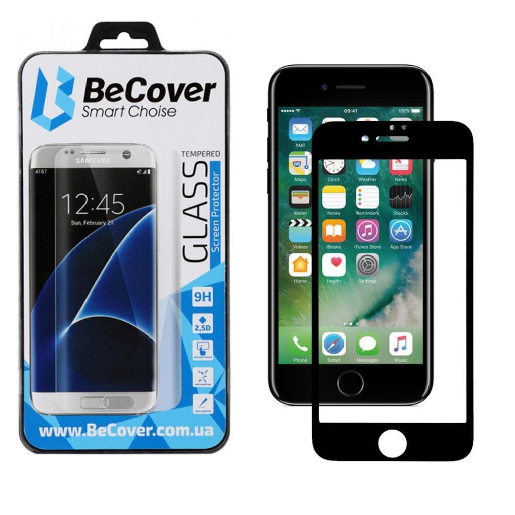 Захисне скло BeCover для Apple iPhone SE 2020/8/7 Black (701040) фото1