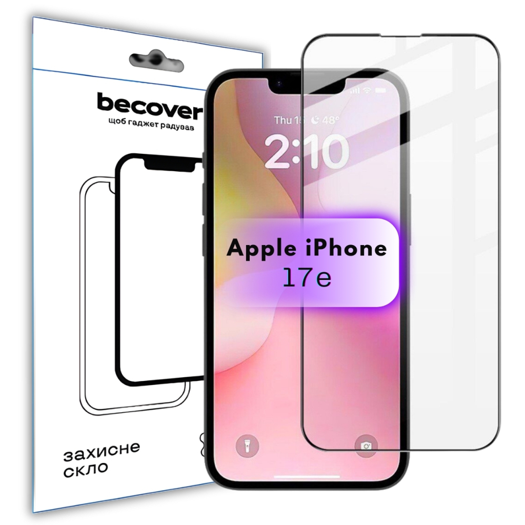 Захисне скло BeCover для Apple iPhone 17e Black (715141) фото1