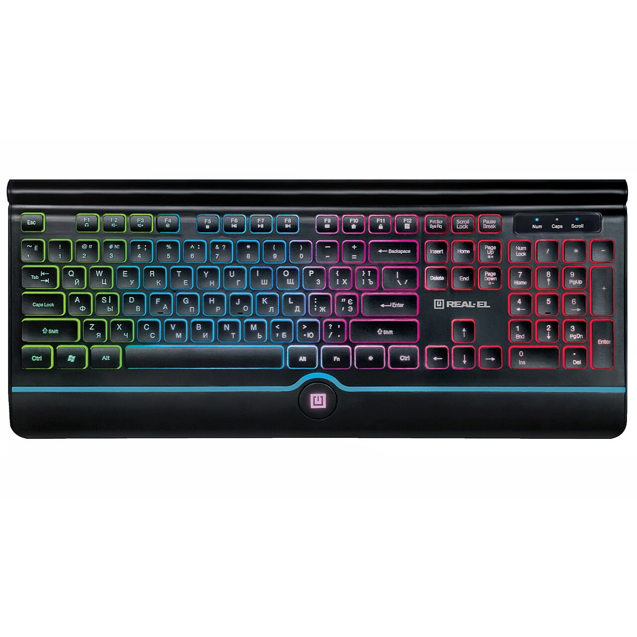 Клавіатура REAL-EL Comfort 8000 Backlit Ukr Black фото1