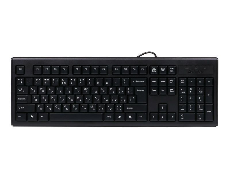 Клавіатура A4Tech PS/2, X-slim, Comfort Key KR-83 PS/2 (Black) фото1