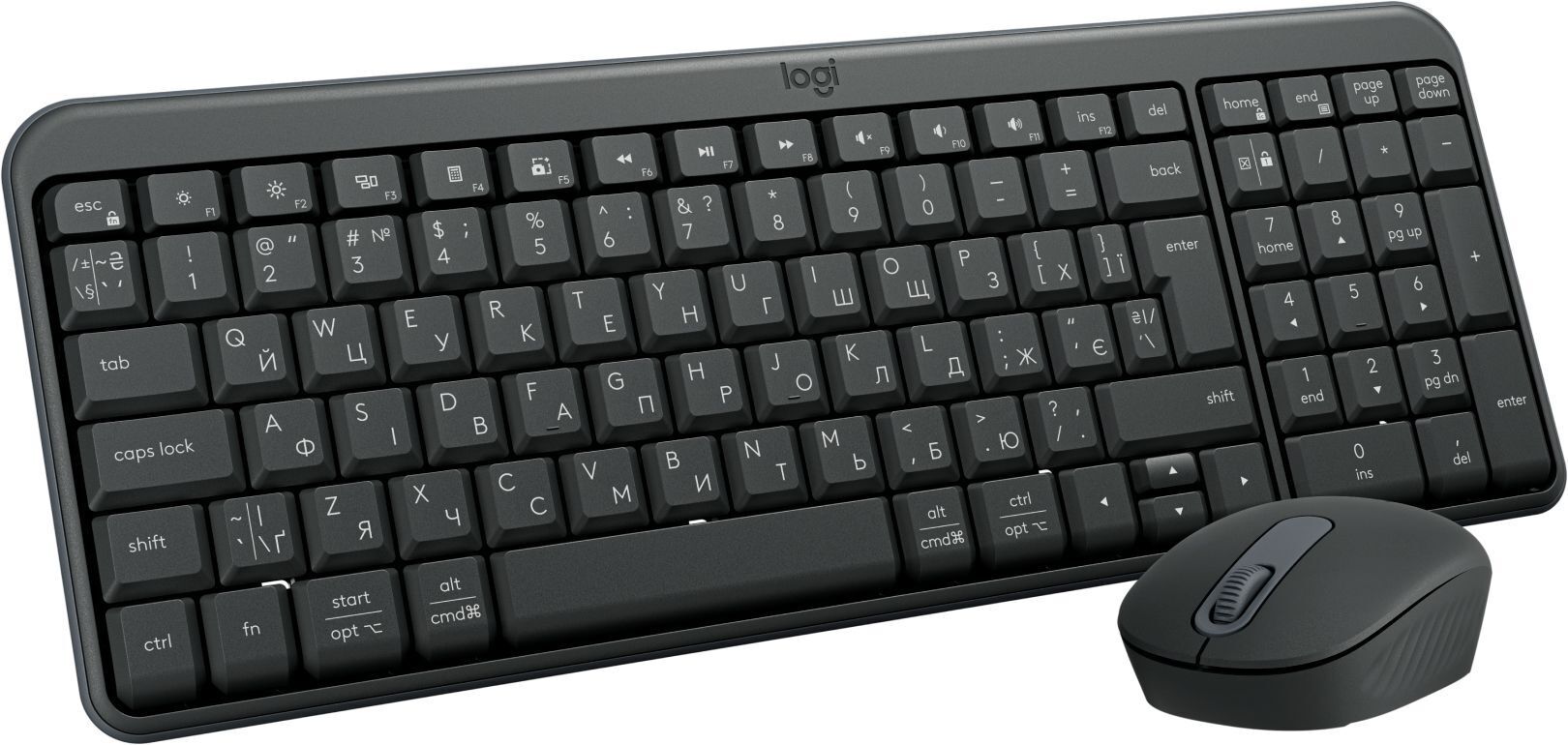 Комплект (клавіатура, миша) бездротовий Logitech MK250 Graphite (920-013823) фото1
