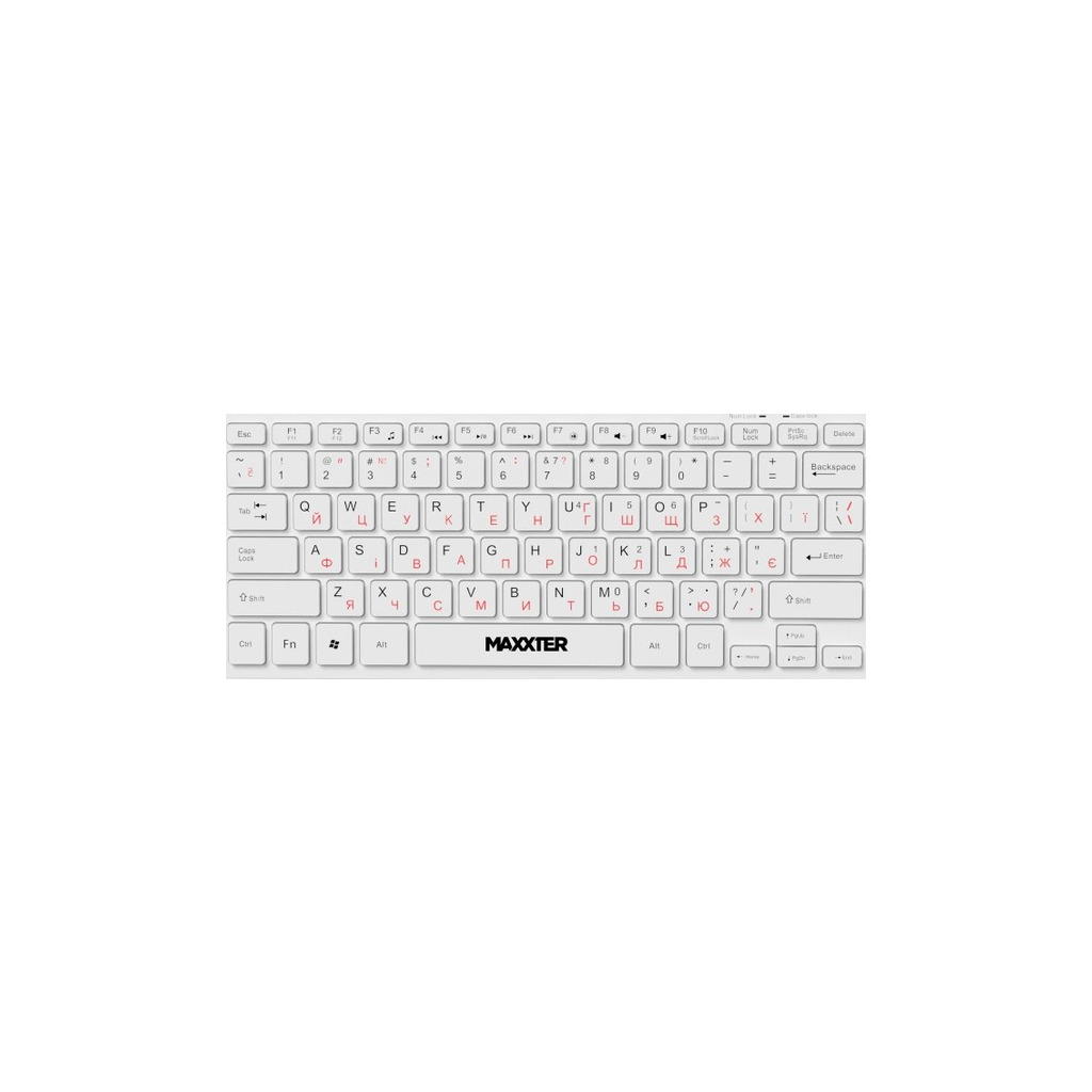 Клавiатура Maxxter KBM-C01W-UA White фото1