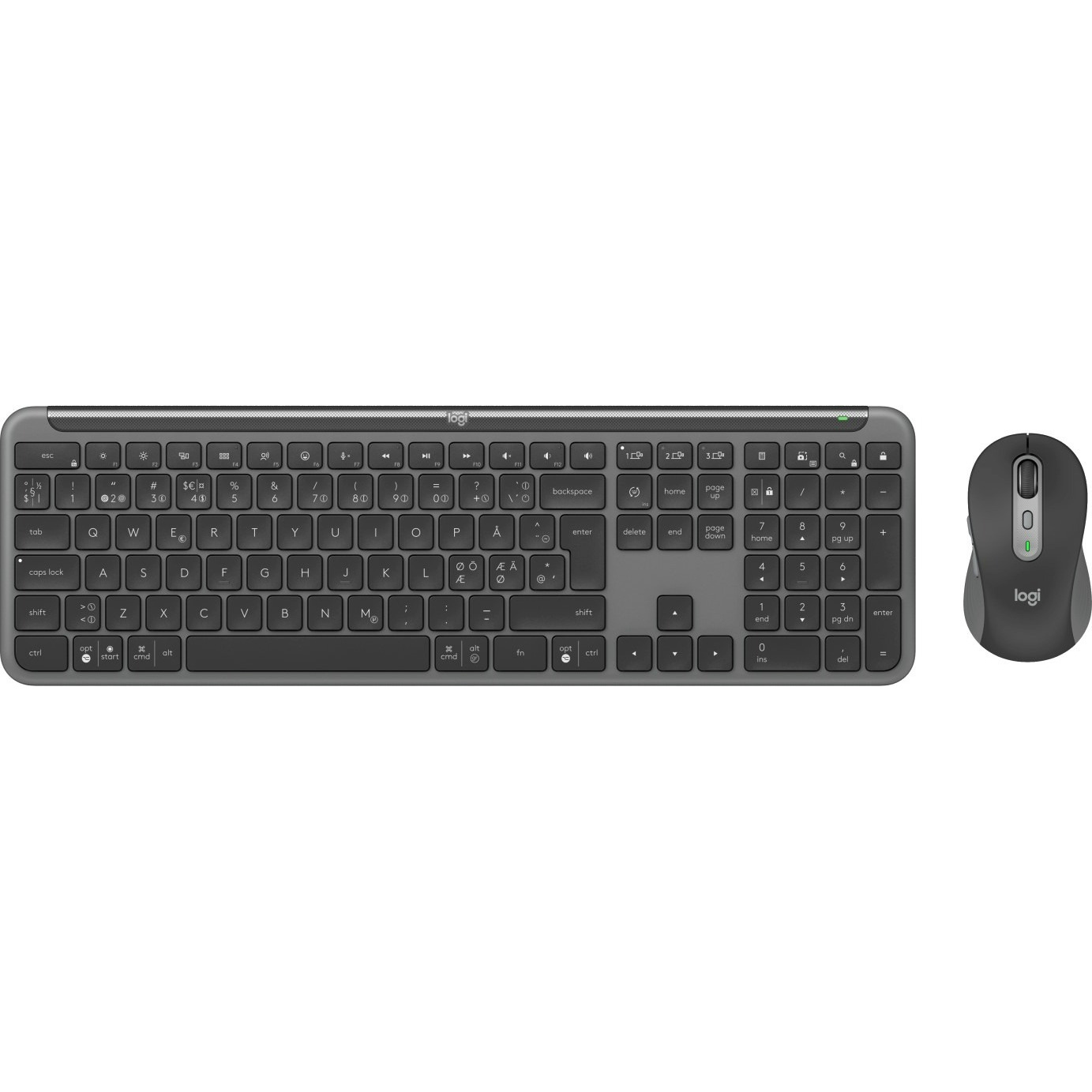 Комплект (клавіатура, миша) бездротовий Logitech Signature Slim Combo MK950 Graphite (920-012490) фото1