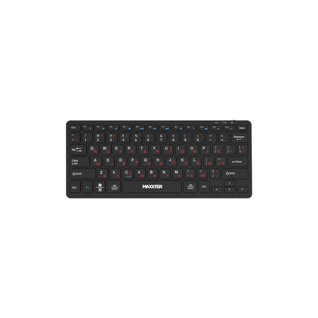 Клавiатура бездротова Maxxter KBW-C01B-UA Black фото1
