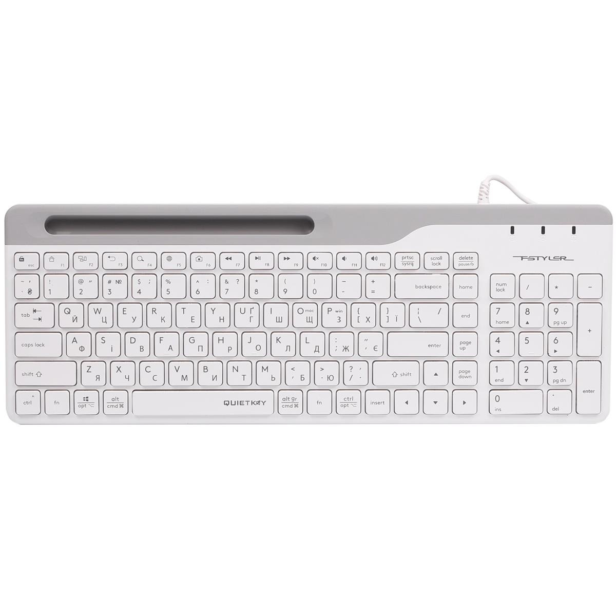 Клавіатура A4Tech Fstyler Ukr FK25 White фото1