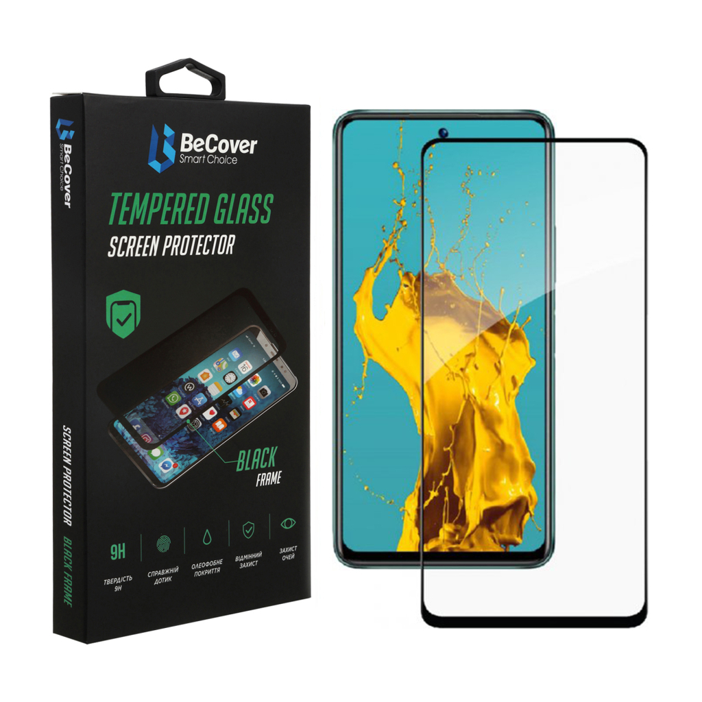 Захисне скло BeCover для Infinix Hot 12 Play (X6816D) Black (707601) фото1
