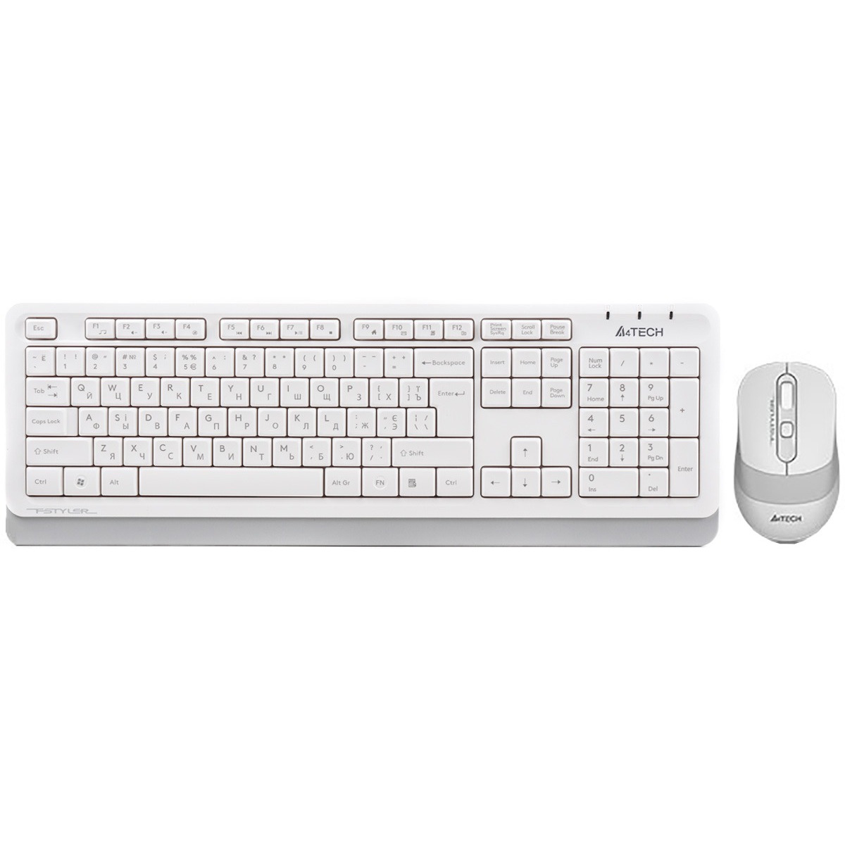 Беспроводной комплект A4Tech Fstyler клавиатура+мышь (FG1010 White) фото1