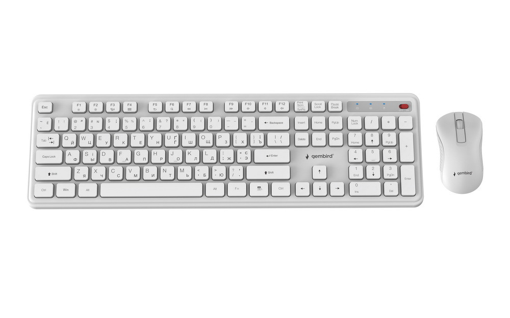 Комплект Gembird KBS-WPS-01-W-CYRL White фото1