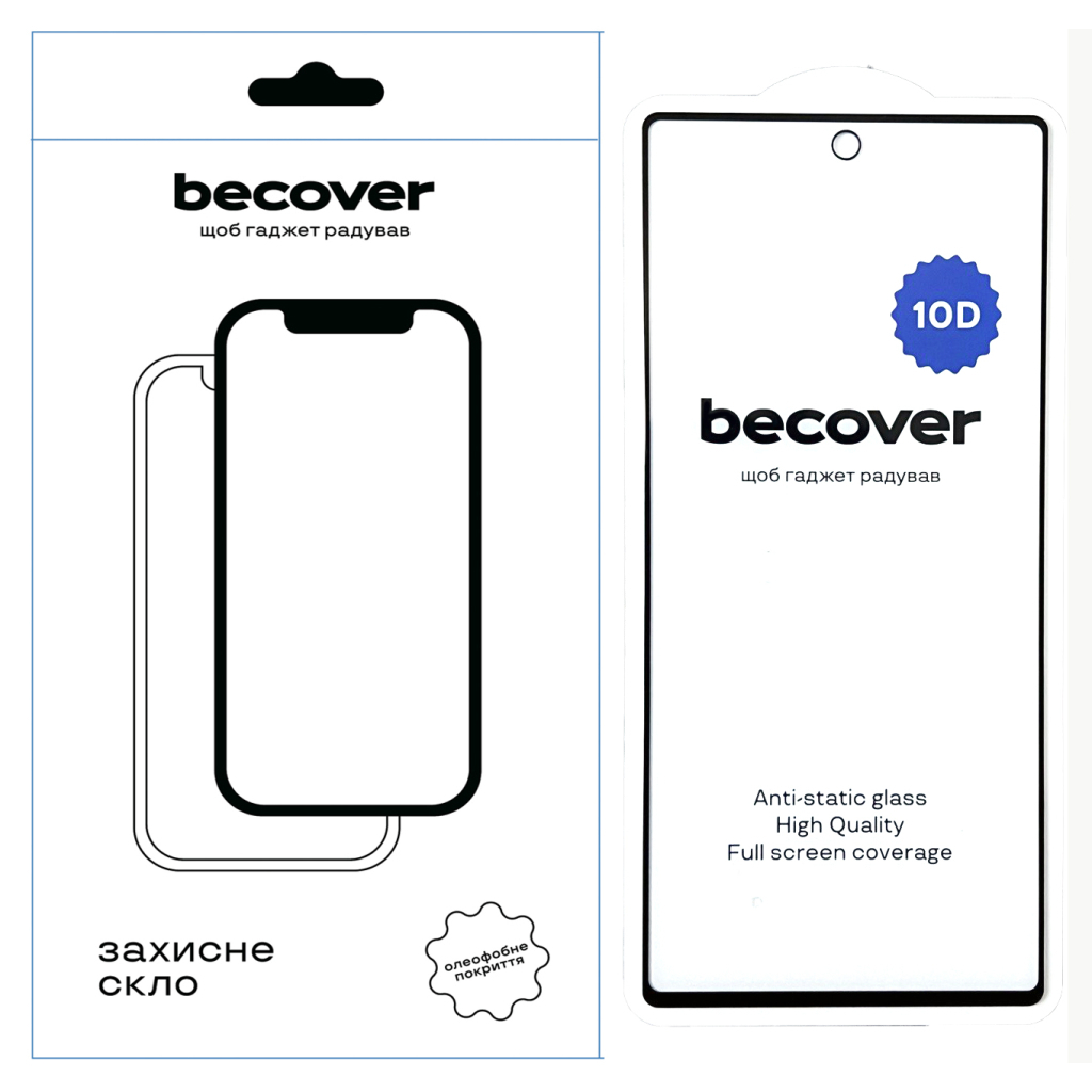 Захисне скло BeCover для Google Pixel 6A 10D Black (711488) фото1