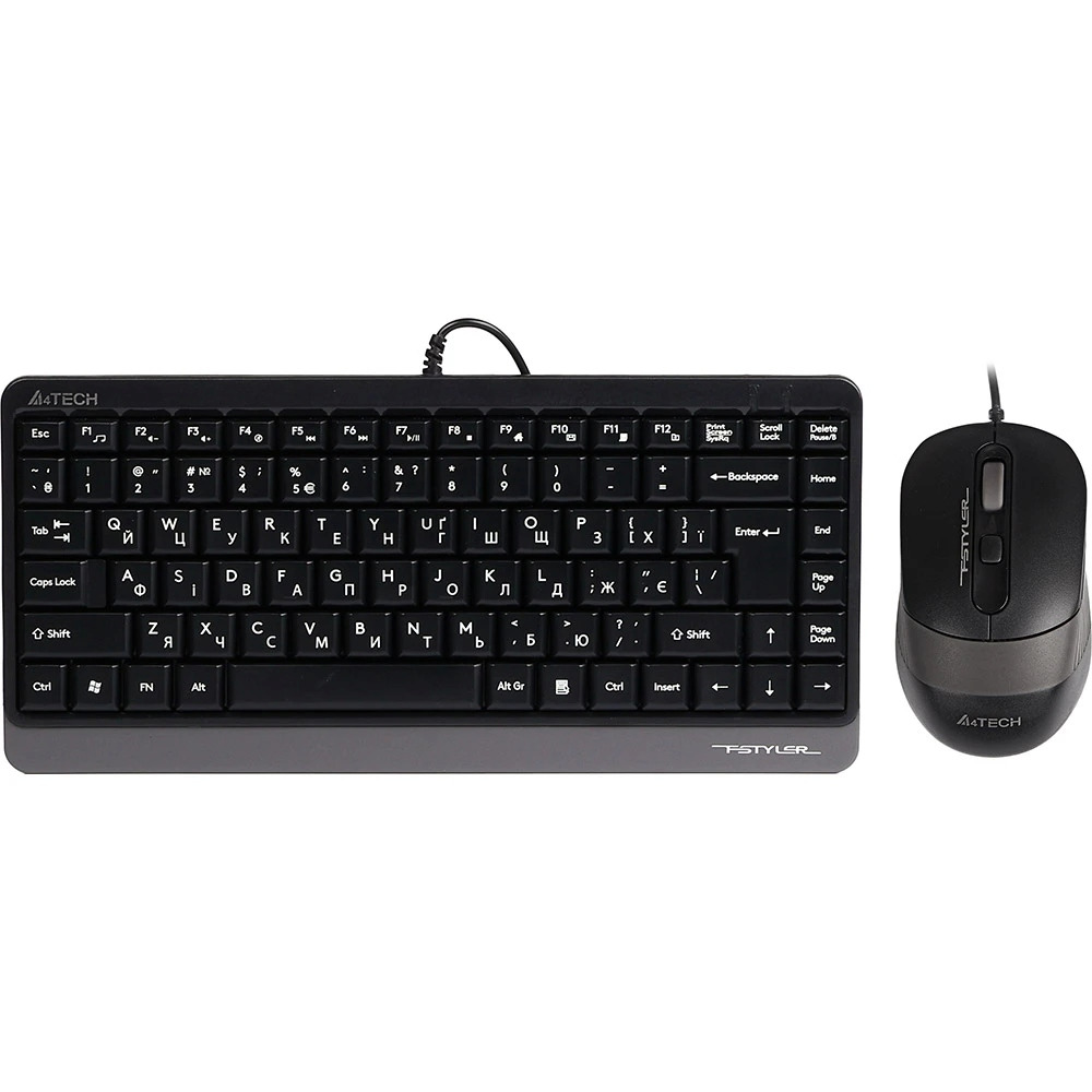 Комплект (клавіатура, миша) A4Tech Fstyler F1110 Grey USB фото1