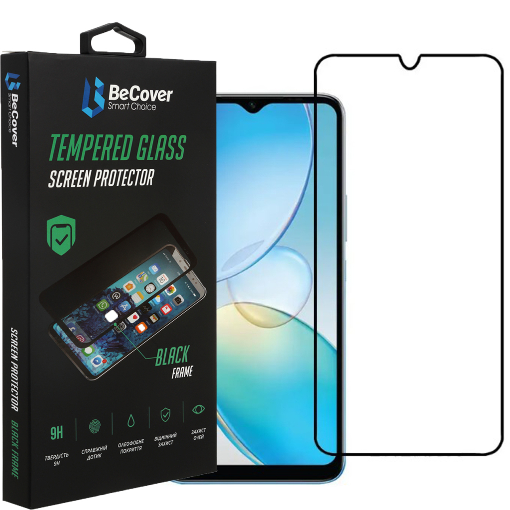 Захисне скло BeCover для Infinix Hot 12i (X665B) Black (708540) фото1