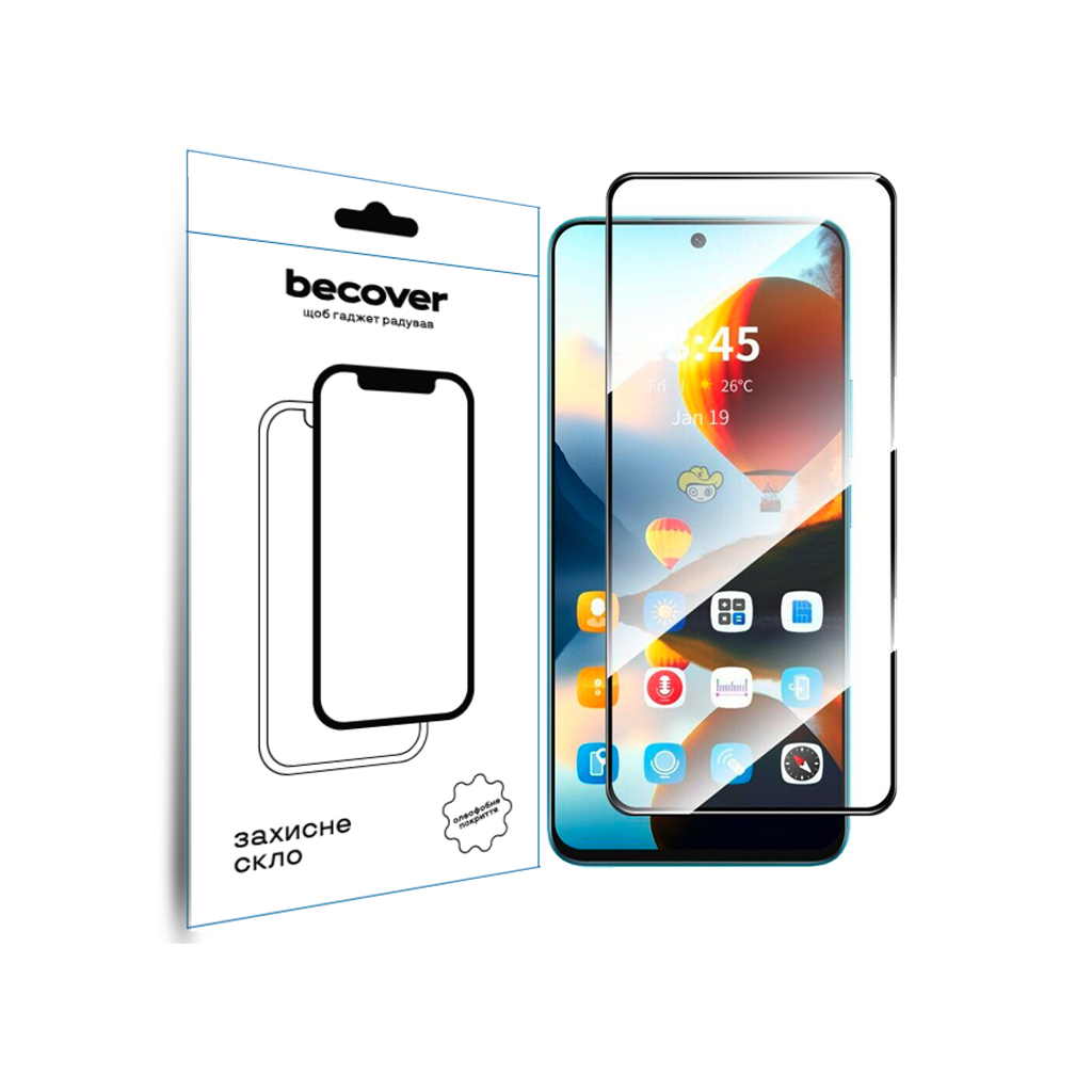 Захисне скло BeCover для Infinix Hot 50 Pro (X6881) Black (712488) фото1