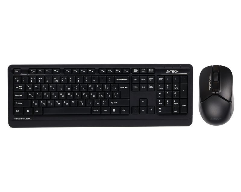 Бездротовий комплект A4Tech Fstyler клавіатура+миша, FG1012S (Black) фото1