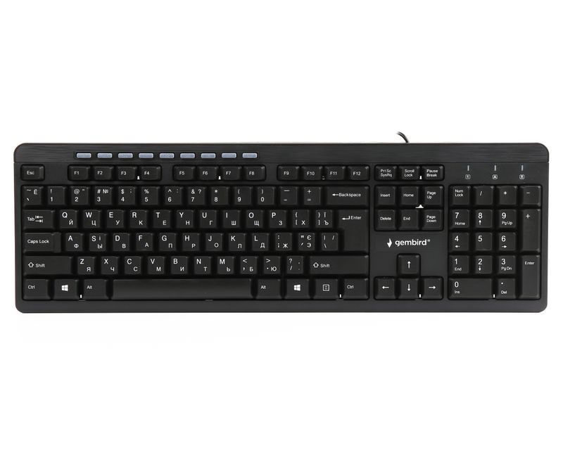 Клавиатура Gembird мультимедийная, USB, KB-UM-106-UA черная фото1