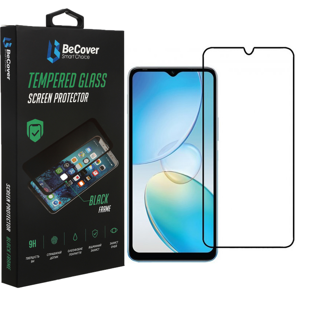 Защитное стекло BeCover для Infinix Note 12 (X663D) Black (708142) фото1