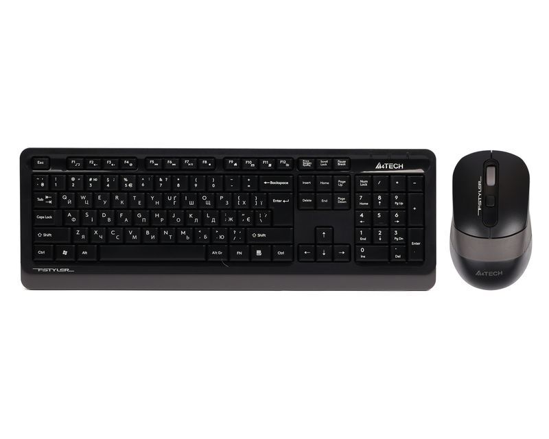 Бездротовий комплект A4Tech Fstyler клавіатура+миша, FG1010S (Grey) фото1