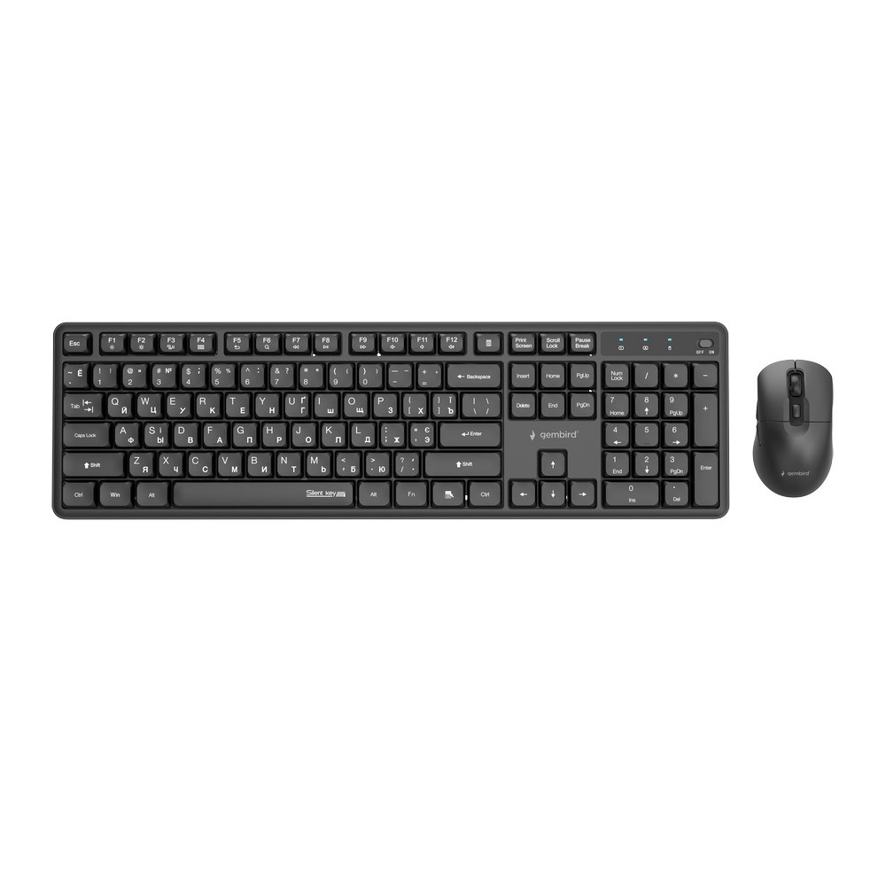 Комплект Gembird KBS-WMS-01-CYRL Black фото1