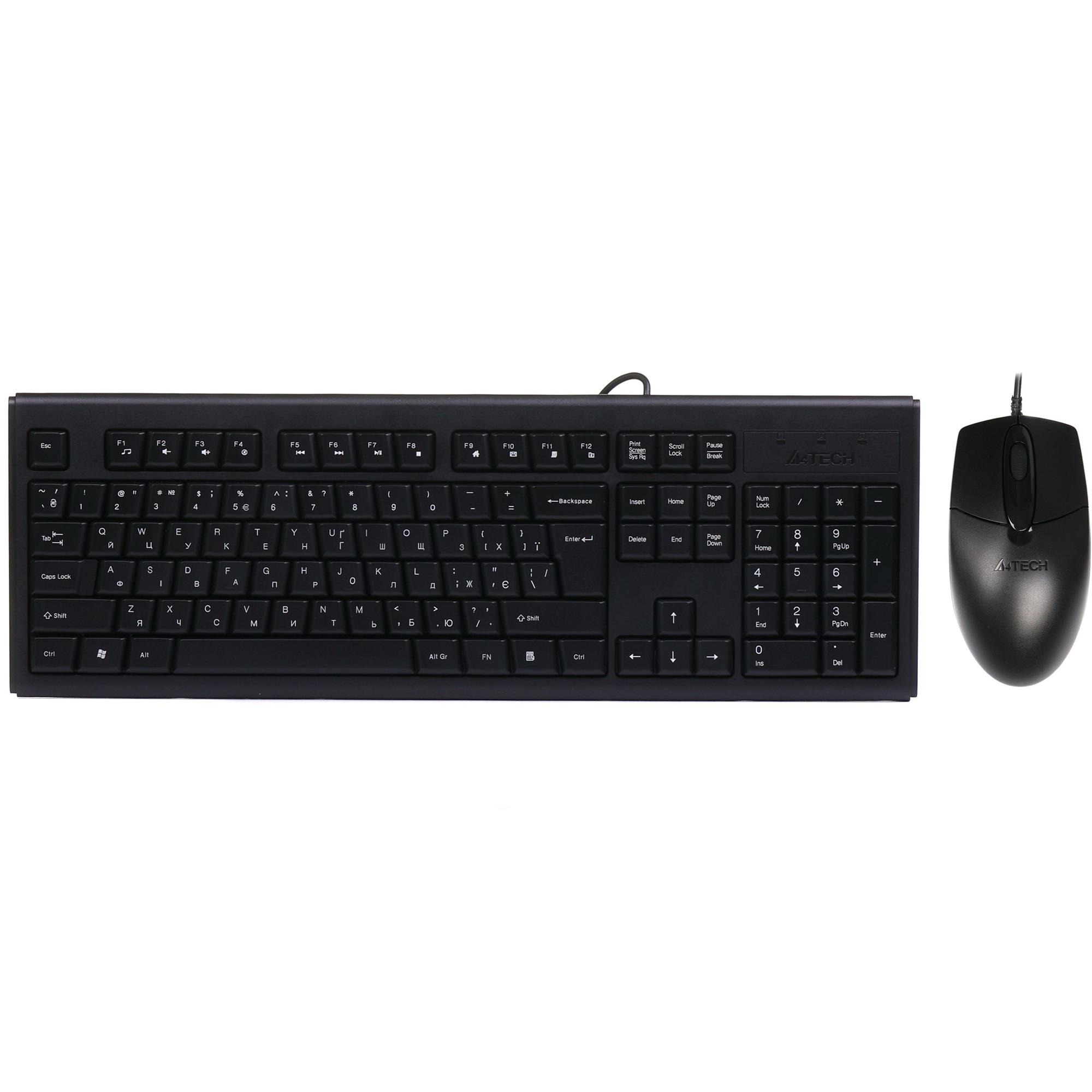 Комплект (клавіатура, миша) A4Tech KR-8372S Black фото1
