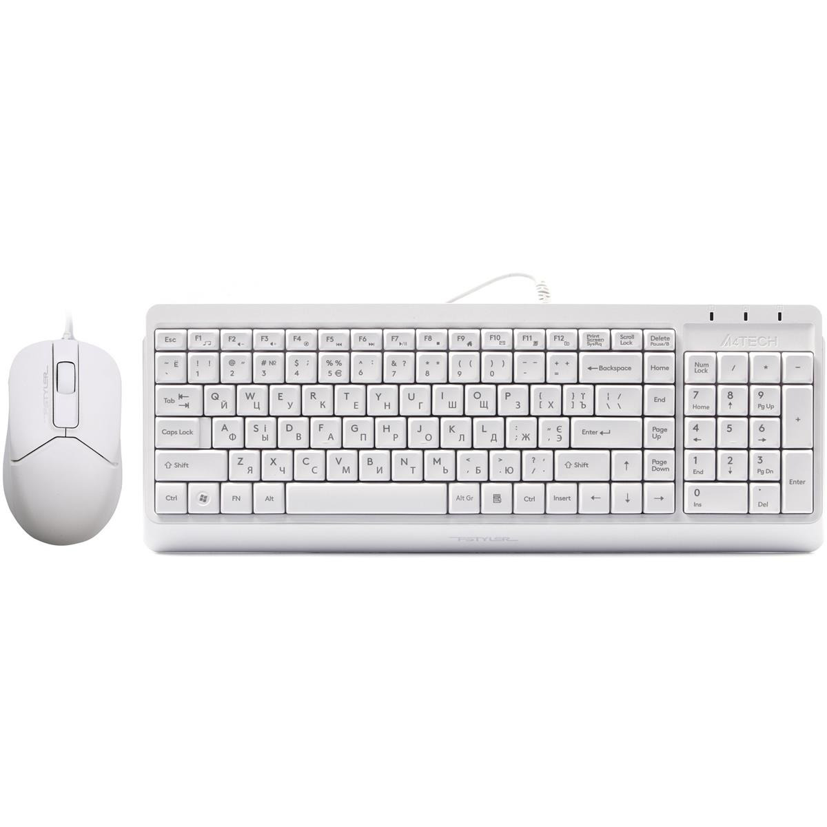 Комплект A4Tech F1512 White фото1