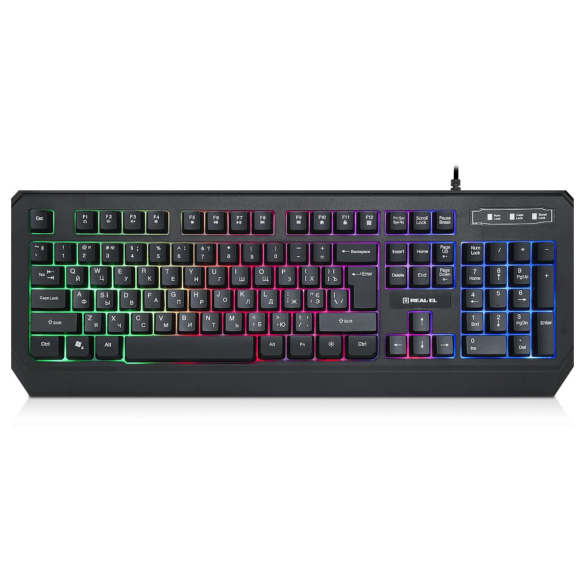Клавіатура REAL-EL Comfort 7001 Ukr Black фото1