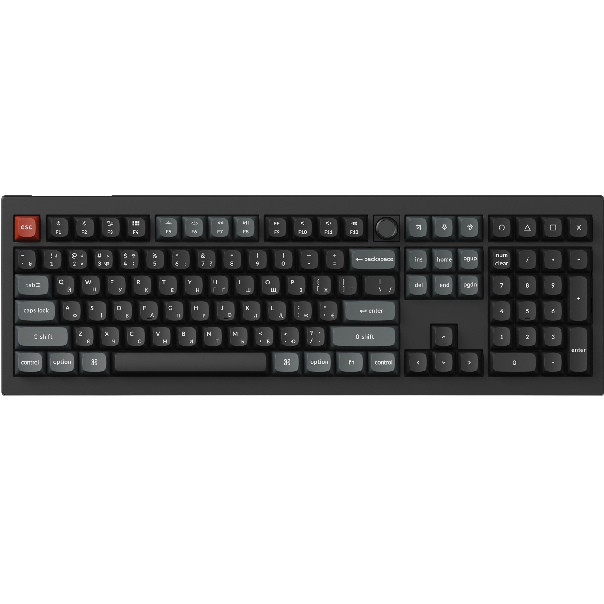 Клавіатура бездротова Keychron V6 Ultra Keychron Red Switch Black RGB (V6U-D1-UA) фото1