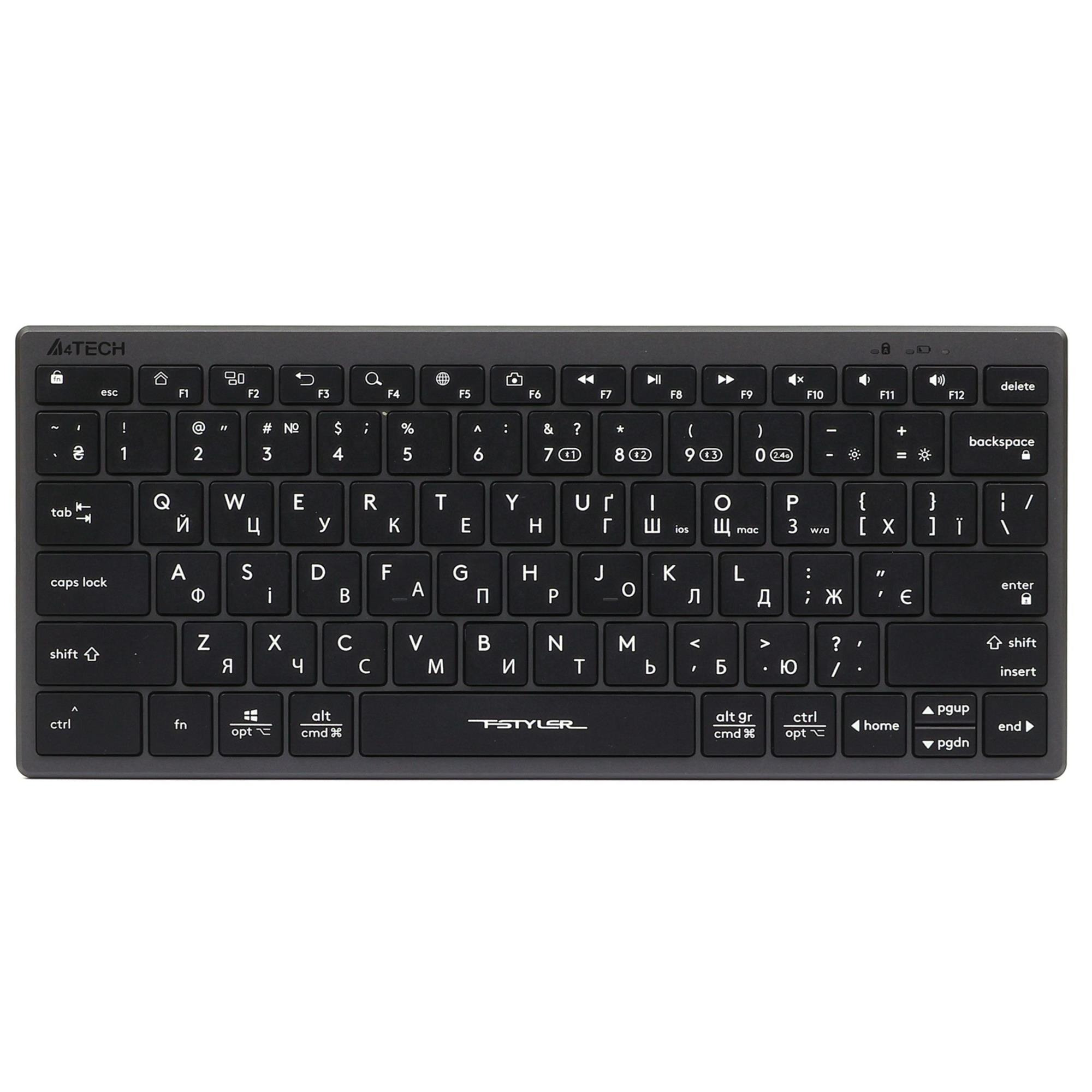 Клавіатура бездротова A4Tech Fstyler FBX51C Grey фото1