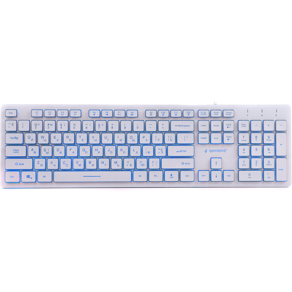 Клавіатура Gembird KB-UML3-01-W-UA White фото1