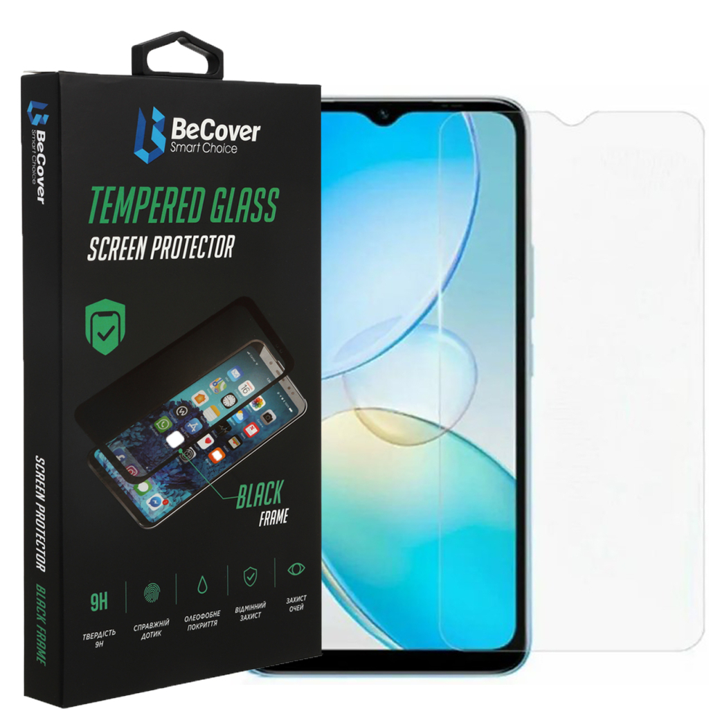 Защитное стекло BeCover для Infinix Hot 12i (X665B) Crystal Clear Glass 3D (708539) фото1