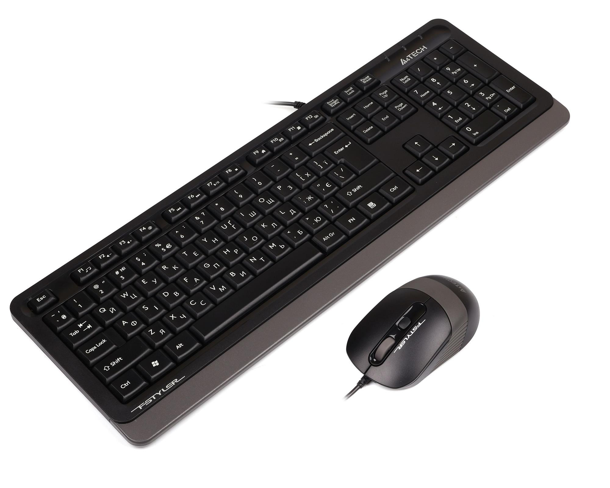 Комплект A4Tech F1010 Black/Grey фото1