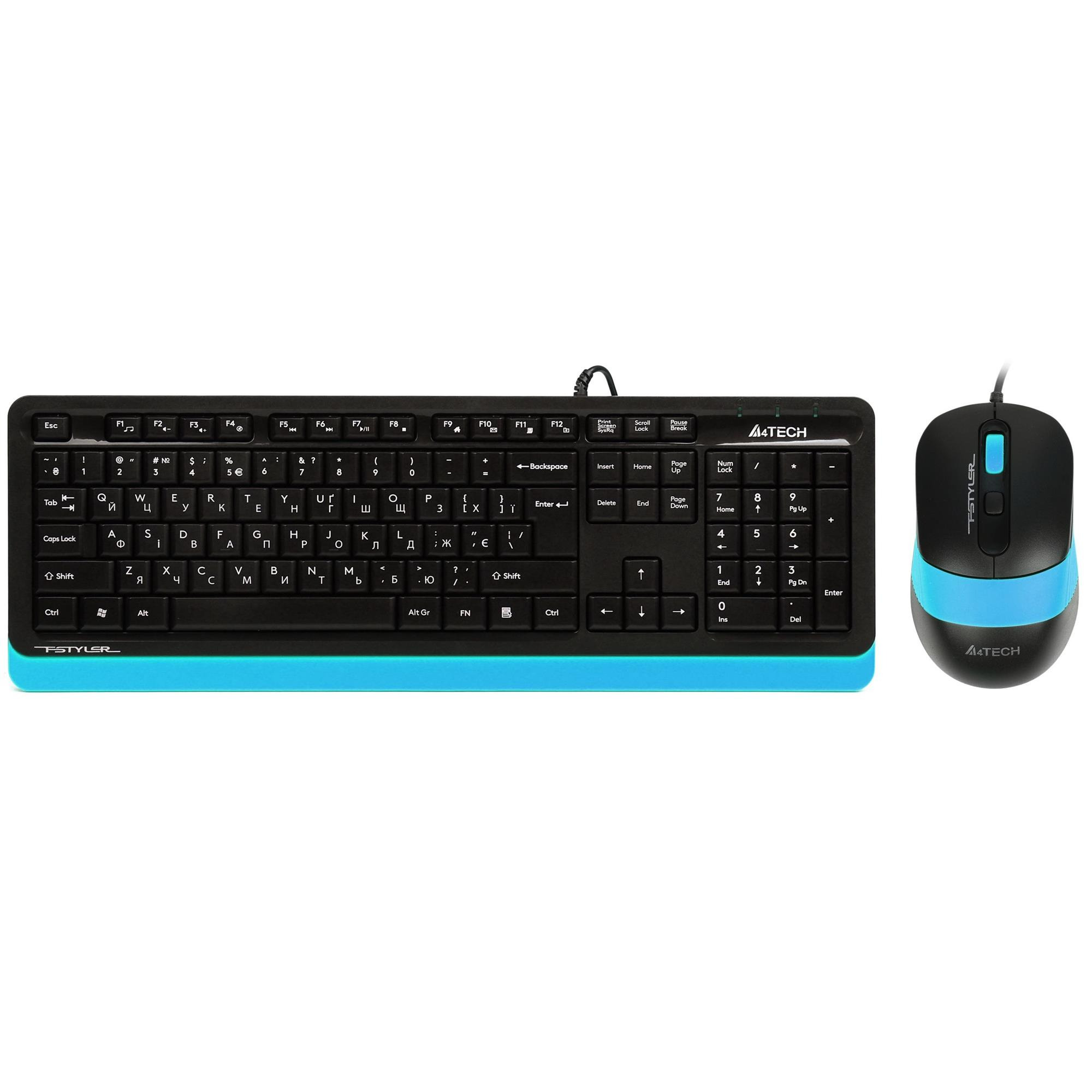 Комплект A4Tech F1010 Black/Blue фото1