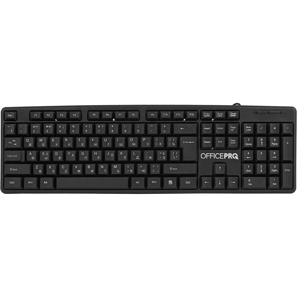 Клавиатура OfficePro SK166 Black фото1