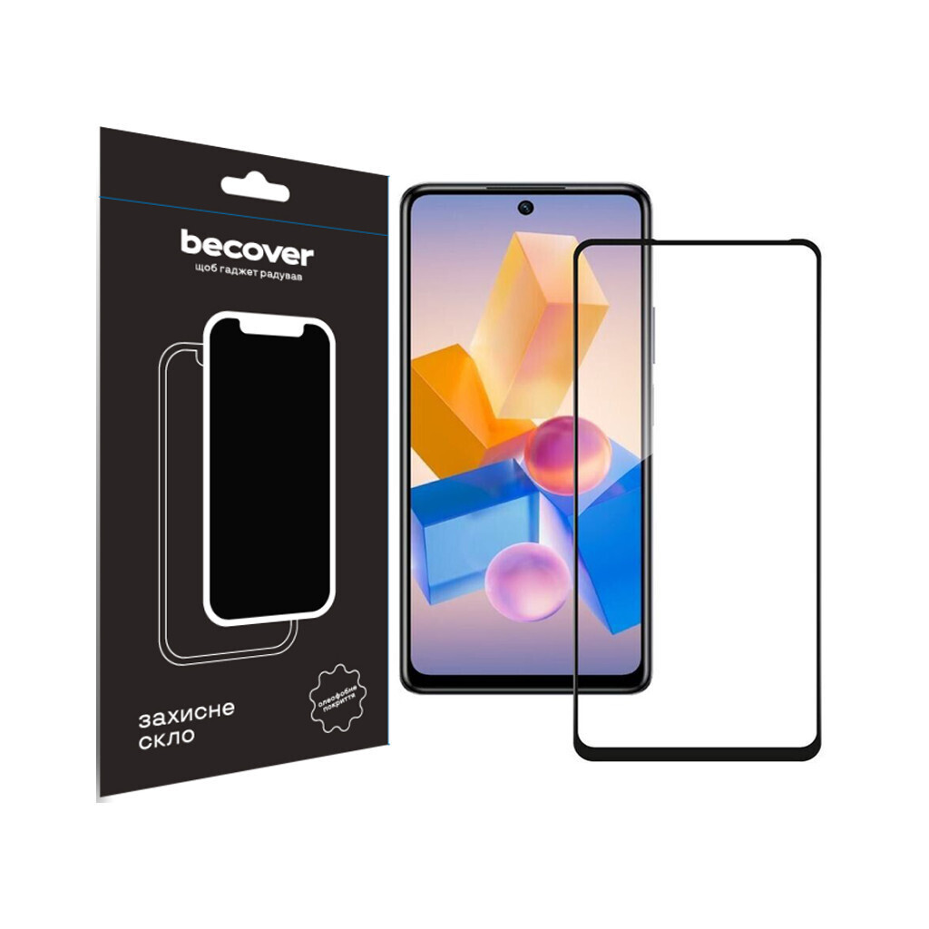 Захисне скло BeCover для Infinix Hot 40 (X6836) Black (711072) фото1