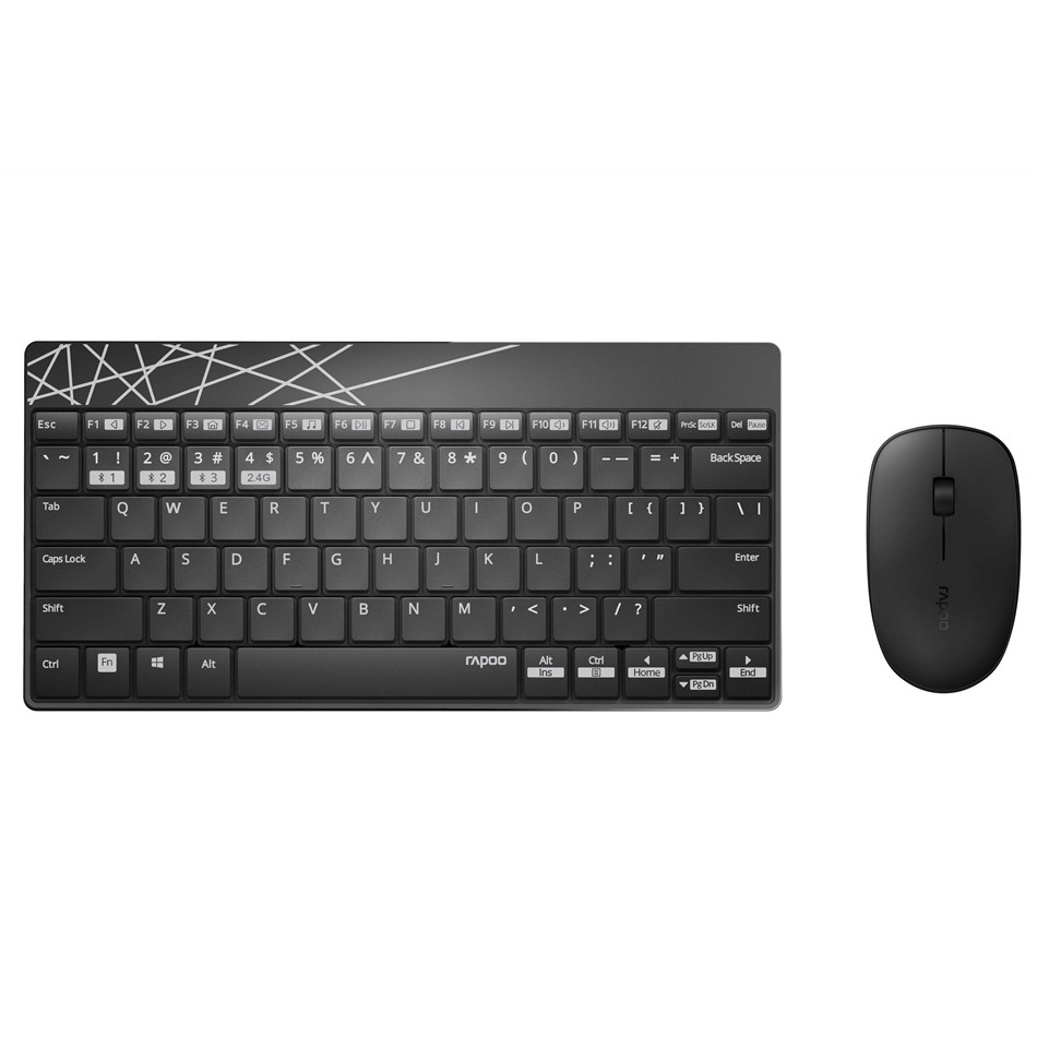 Комплект Rapoo 8000M Wireless Black фото1