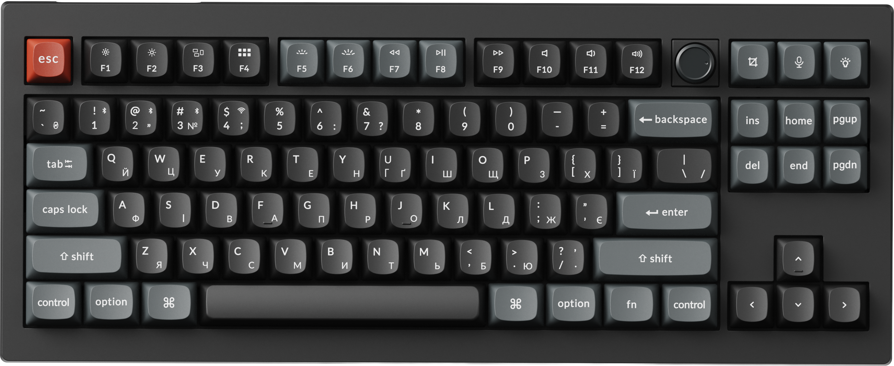 Клавиатура Keychron V3 Ultra Keychron Red Switch Black RGB (V3U-D1-UA) фото1