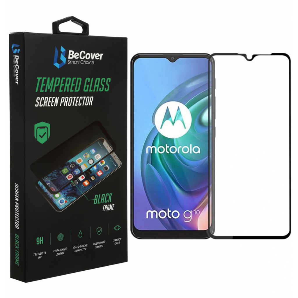 Захисне скло BeCover для Motorola Moto G20 Black (706453) фото1