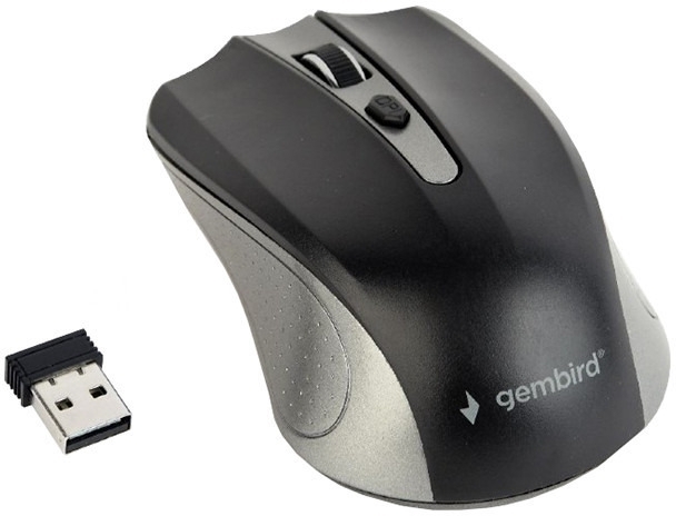 Мышь беспроводная Gembird MUSW-4B-04-GB Grey/Black фото1