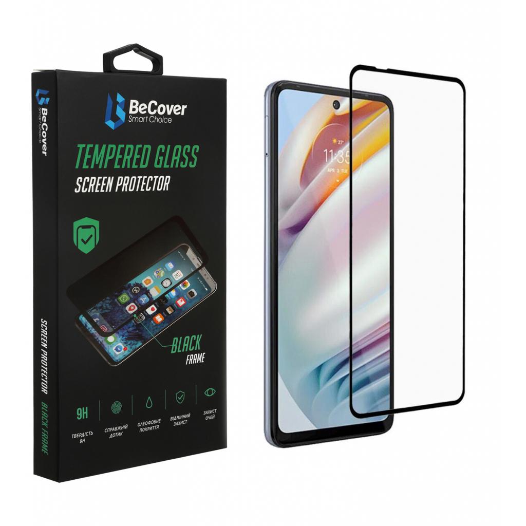 Захисне скло BeCover для Motorola Moto G60/G60s Black (706899) фото1