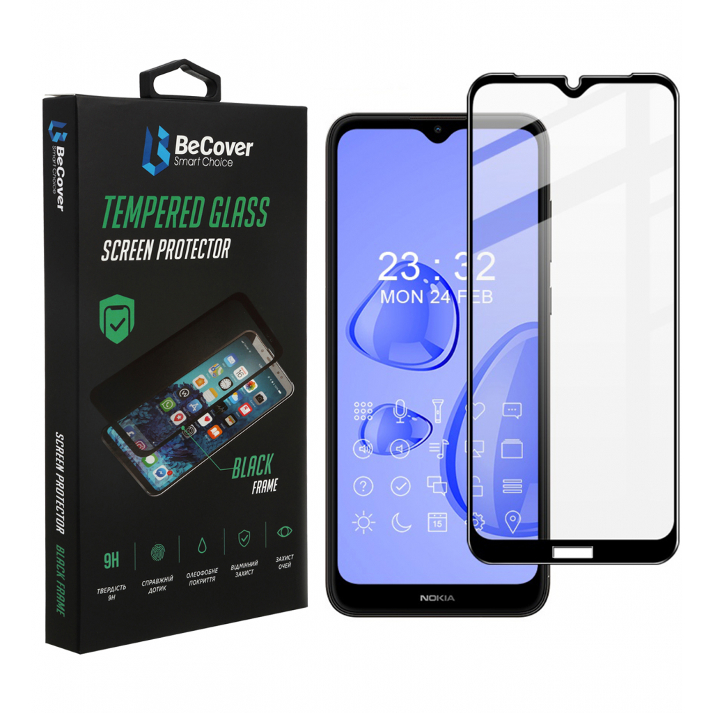 Защитное стекло BeCover для Nokia C30 Black (706903) фото1