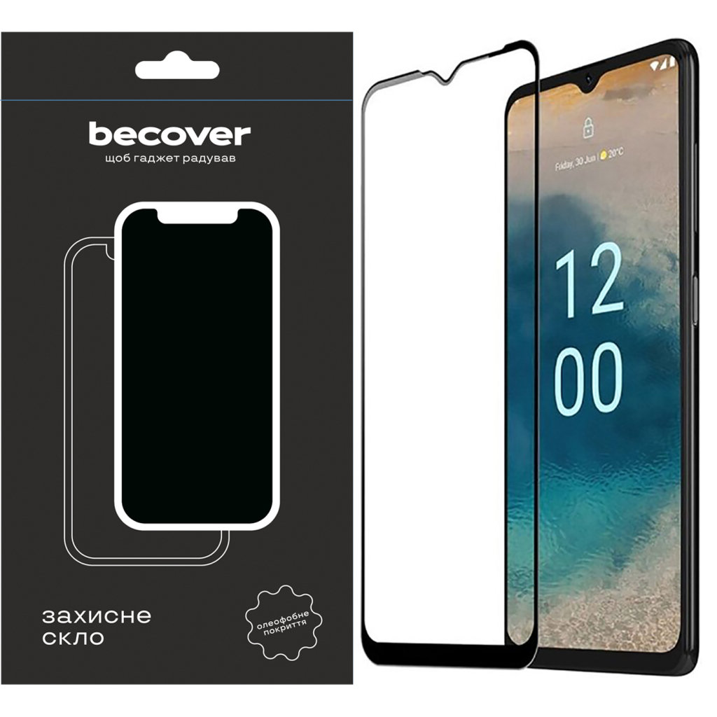 Защитное стекло BeCover для Nokia G22 Black (709249) фото1