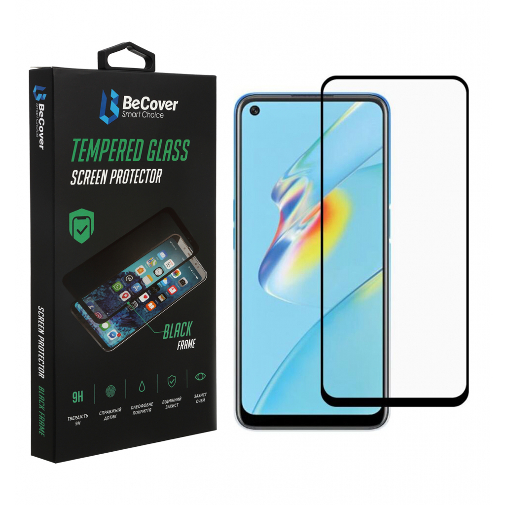 Захисне скло BeCover для Oppo A54 Black (706655) фото1