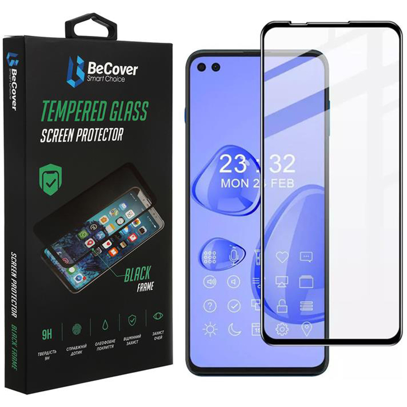 Защитное стекло BeCover для Motorola Moto G100 Black (706895) фото1