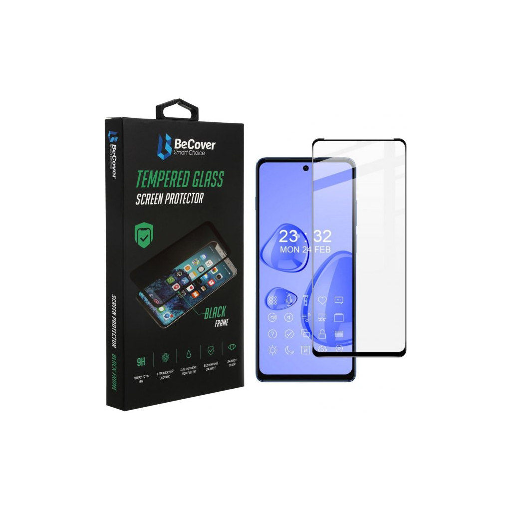 Захисне скло BeCover для Motorola Moto G200 Black (707242) фото1