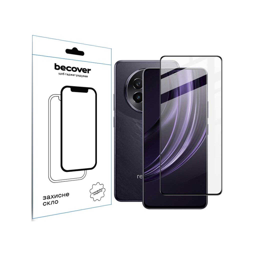 Захисне скло BeCover для Realme 13+ 5G Black (712502) фото1