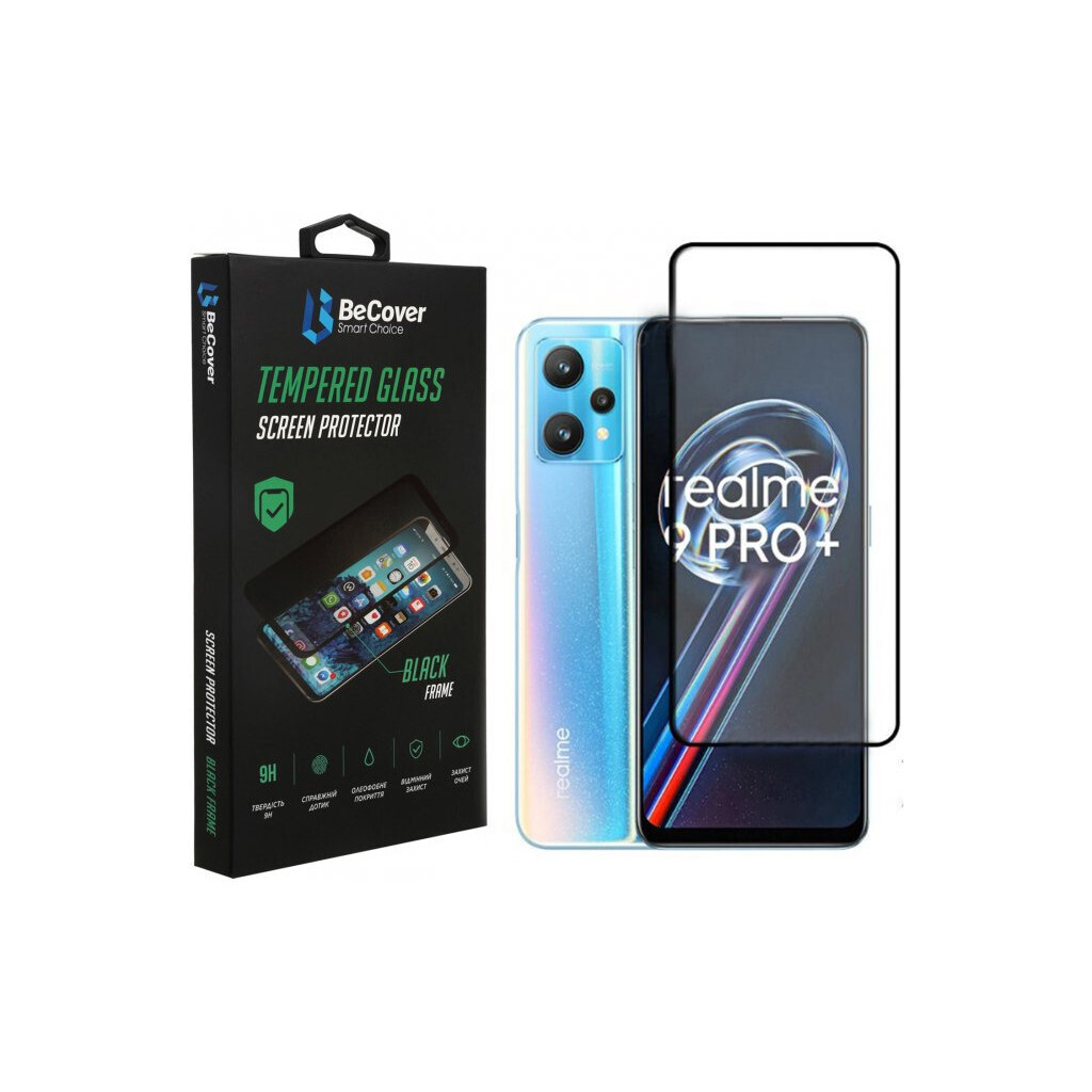 Защитное стекло BeCover для Realme 9 Pro Plus Black (707879) фото1