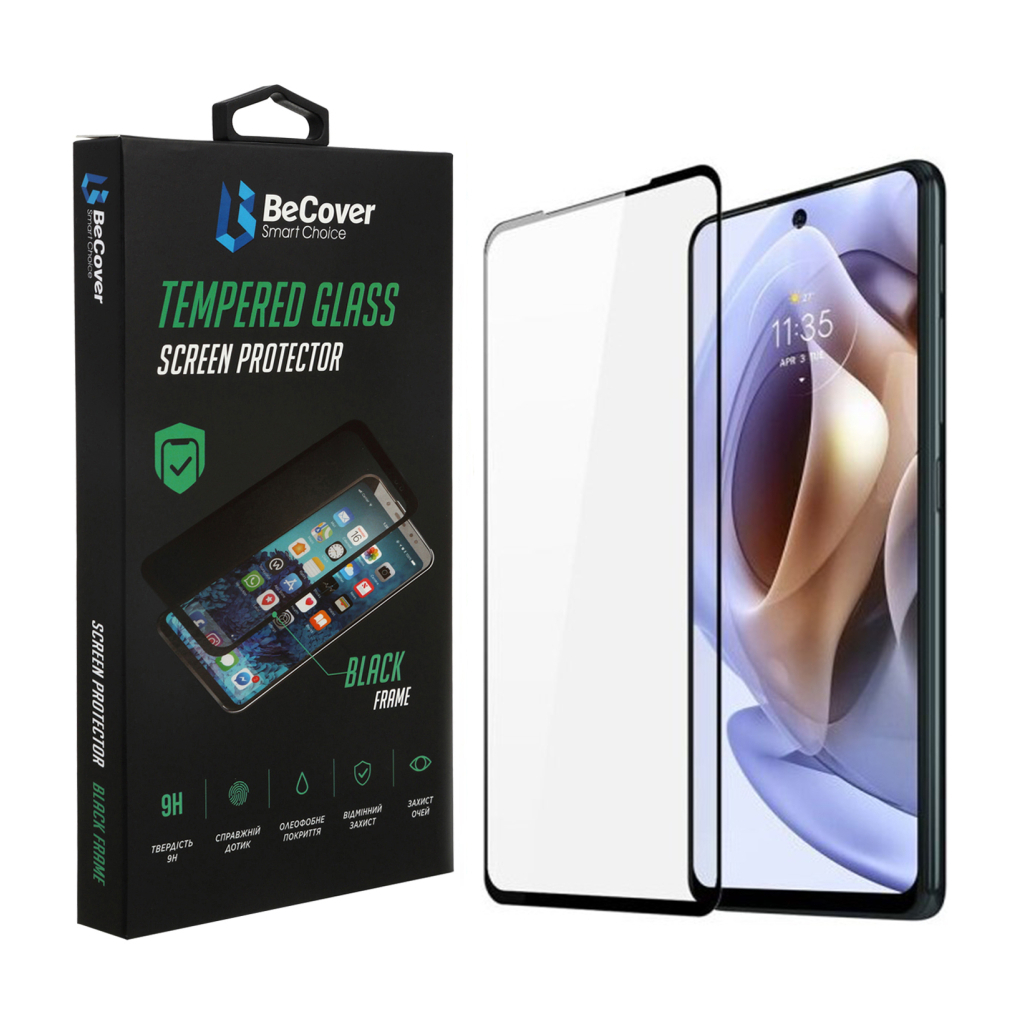 Захисне скло BeCover для Motorola Moto G31/G41/G42 Black (707598) фото1