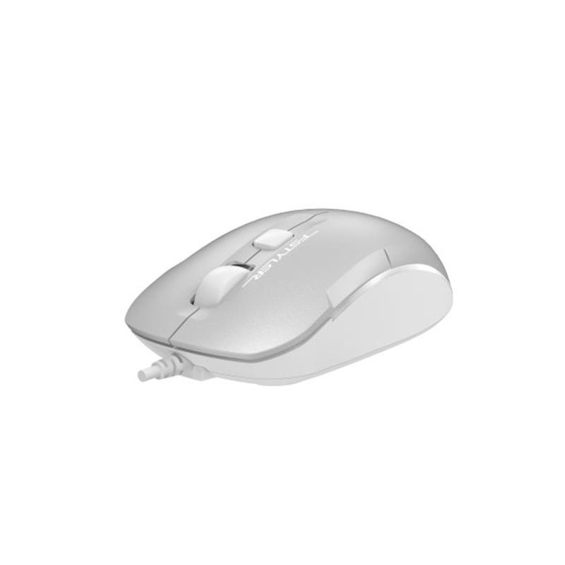Миша Fstyler, біле підсвічування, USB, 1600 dpi, FM26S (Icy White) фото1
