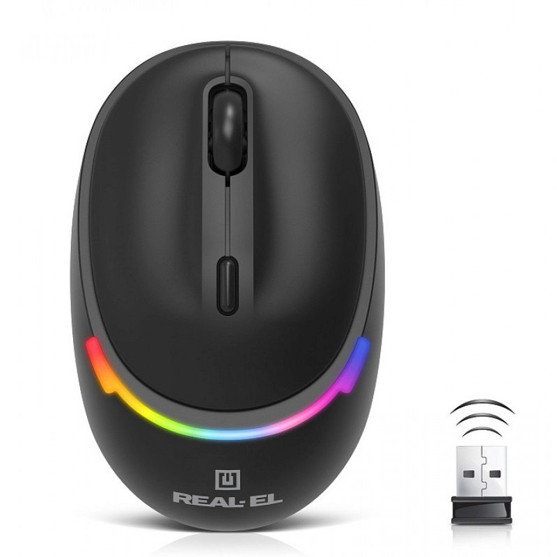 Мышь REAL-EL RM-440W Black фото1